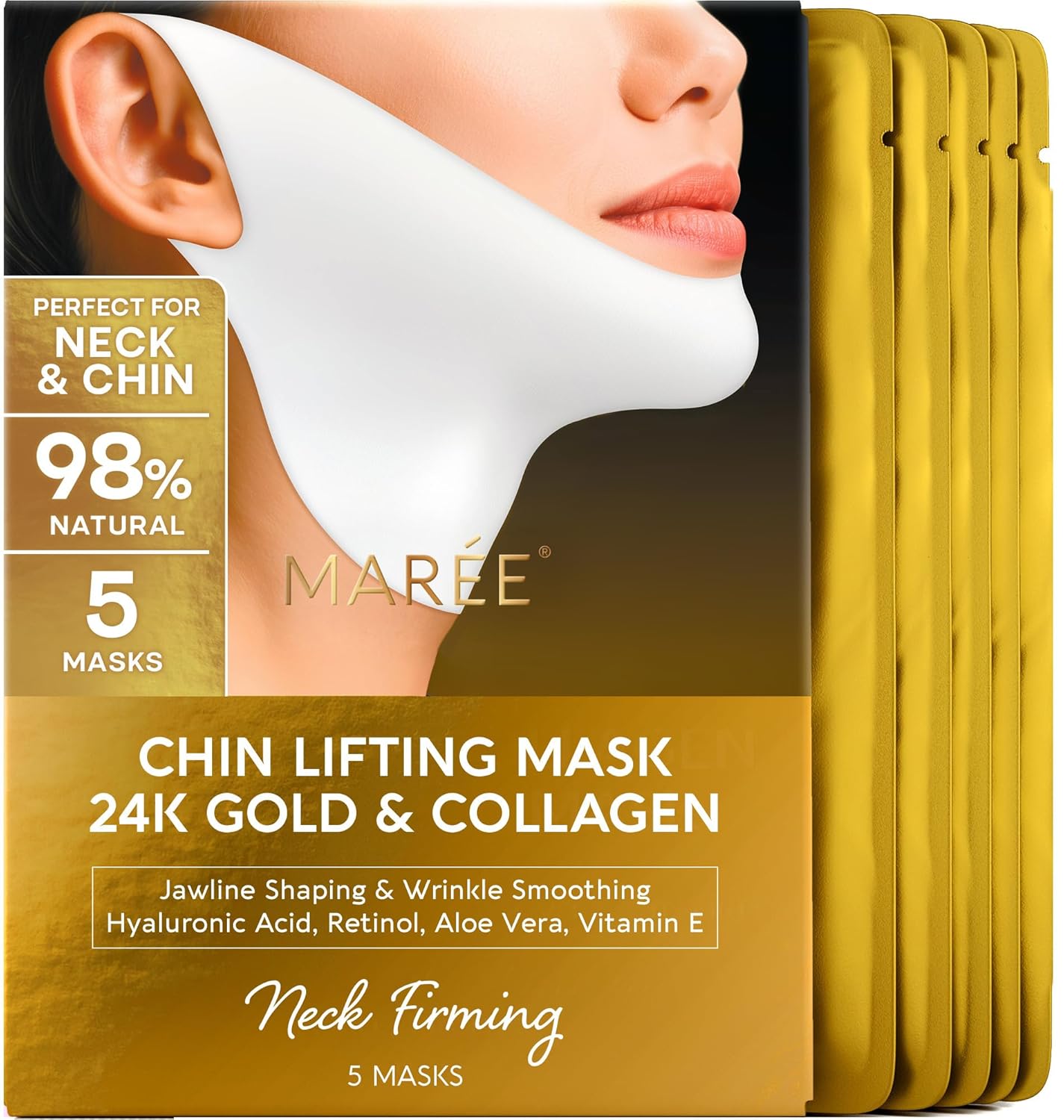 Masca Lifting V Line cu Aur 24K -  Pentru Contur Perfect