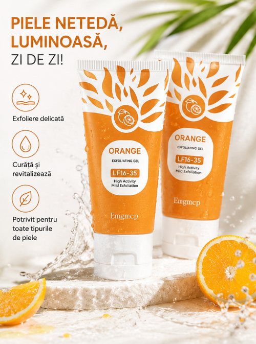 Gel Exfoliant cu Enzime de Portocală - 1+1 GRATIS